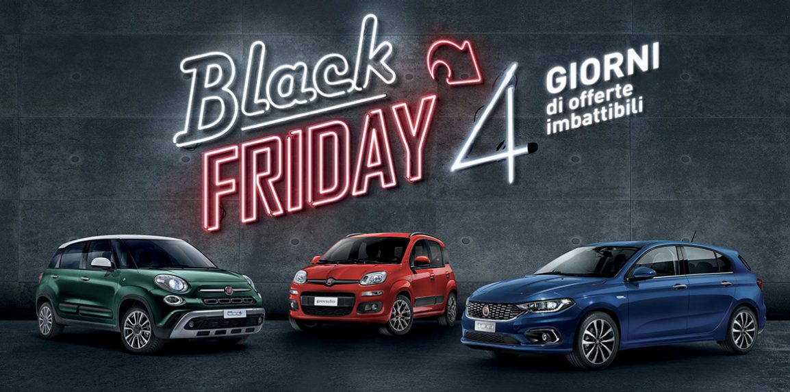 Eventi - Incredibili sconti su Fiat e Lancia per il Black Friday  - Ladiauto